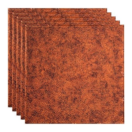Acoustic Ceiling Products Fasade Border Fill - 23-3/4" x 23-3/4" PVC Lay In Tile in Moonstone Copper - PL5918